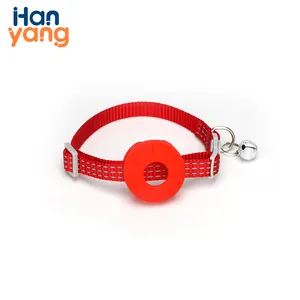 OEM Custom Bunte Anti-Missing Pet Ortungs halsband Cat Reflective Bell für Orange Case Airtags Cat Collar