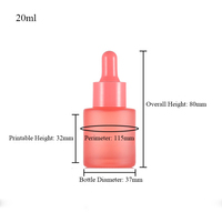 BYPE 20ml Flacon compte-gouttes en verre Macaron coloré rose bleu vert vide huile essentielle bouteille de sérum de soin de la peau