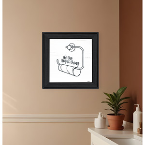 HMS vuoto rotolo di carta igienica da parete arte incorniciata nera stampa elegante per la casa categoria di prodotto decorativo - Product Image 4