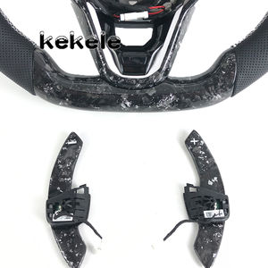 Volante de Fibra de Carbono Forjado <span class=keywords><strong>Blanco</strong></span> para <span class=keywords><strong>Volkswagen</strong></span> MK8, Compatible con GTI MK5 MK6 MK7 MK8 Golf 2019-2024, Admite Personalización - Product Image 3