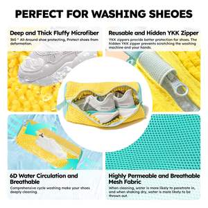 <span class=keywords><strong>Bolsa</strong></span> de Lavado <span class=keywords><strong>para</strong></span> Zapatos de <span class=keywords><strong>Tenis</strong></span> y Deportivos Reutilizable Personalizada de Fábrica OEM, Red de Lavandería con Fibras Suaves <span class=keywords><strong>para</strong></span> <span class=keywords><strong>Lavadora</strong></span> - Product Image 3