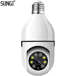 Drahtlose WiFi-Glühbirne Überwachungs kamera Smart Home Dome Überwachungs kameras Nachtsicht alarm Bewegungs erkennung Innen/Außen