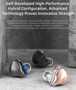 KZ <span class=keywords><strong>ZEX</strong></span> 1-auriculares electrostáticos con Cable desmontable, auriculares internos dinámicos con Monitor - Product Image 4