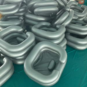Inflatable Shampoo Basin PVC Irregular Shape Gray Black For Limited Mobility Users Household Use - Product Image 2