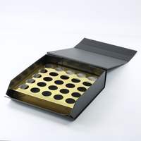 Boîte cadeau de capsules de café de luxe personnalisée avec lamination mate, doublure en éponge, fermeture magnétique et carton recyclable