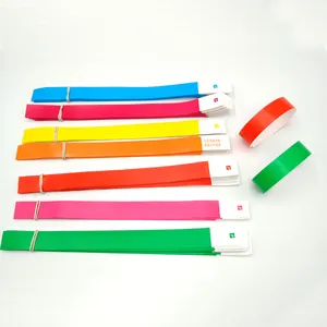 Waterproof Cheap Plain Color PP wristband Paper Tickets for Events Disposable Tyvek Paper Wrist band
