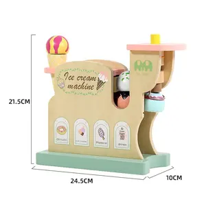 Simulasi Anak-anak Mesin Es Krim Rumah Bayi Bermain Es Krim Membuat Mainan Hadiah untuk Anak Laki-laki dan Perempuan Mainan Kayu Baru