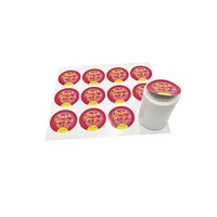 Autocollants ronds à double couche imprimés sur mesure, étiquettes à décoller et révéler pour l'emballage du savon, autocollant rond double face pour le savon fait main