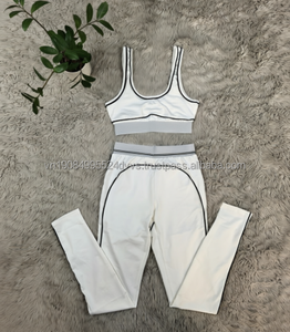 Nuevo Conjunto Deportivo de 2 Piezas sin Mangas, con Logotipo Personalizado, Cintura Alta, Levanta Glúteos, Ajusta el Abdomen, para Yoga y Fitness - Product Image 2