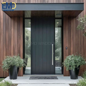 Porte d'entrée moderne en aluminium avec design sans cadre pour villas - Product Image 3