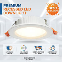 Plafonnier LED encastré ultra-plat sans scintillement, CCT sélectionnable, intensité variable, anti-éblouissement, pour maison et bureau