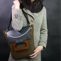 Sac fourre-tout pour femme en PVC et coton, matériau Mat-b, fabriqué à la main, style rock classique, logo personnalisable, bandoulière simple, sélection soignée