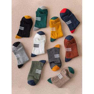 NanJiren Men's Athletic Socks Cotton Sweat Absorbent Mid Calf Basketball Sports Socks 10 Pairs Pack - Product Image 5