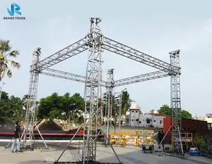 Conception de structure de ferme de scène de tube d'aluminium carré utilisé pour le concert