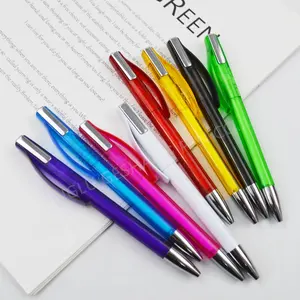 2024 профессиональная ручка от поставщика пластиковая ручка на заказ с широким зажимом для продвижения логотипа шариковая ручка