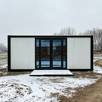 Maison conteneur moderne en structure acier 20/40 pieds, prévention de la rouille, résistance au vent, isolation phonique, utilisation hôtel/entrepôt, garantie 5 ans