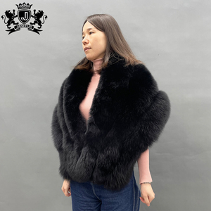 Étole d'hiver douce de luxe pour <span class=keywords><strong>femme</strong></span>, pour mariée, vente en gros, véritable fourrure de renard - Product Image 1