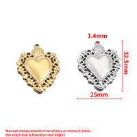 Antique victorien or coeur pendentif breloque Vintage Style gothique foncé Punk bijoux à bricoler soi-même résultats et composants balancent coeur
