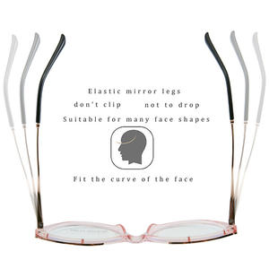 Montures de lunettes œil-de-chat Tr87112 anti-lumière bleue pour femmes, taille moyenne, monture intégrale en métal, lunettes optiques - Product Image 4