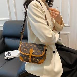 Vintage impression femmes sacs 2025 nouveaux sacs de bureau pour femmes luxe rétro mode épaule petits sacs carrés en gros - Product Image 5