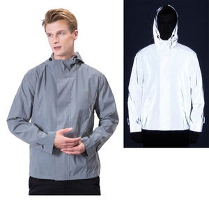 Hi Nl Custom Hoog Zichtbaar Houd Warm In De Winter Metallic Zilveren Regen Retro Reflecterende Heren Jas Outwear Met Fleece Binnen - Product Image 6