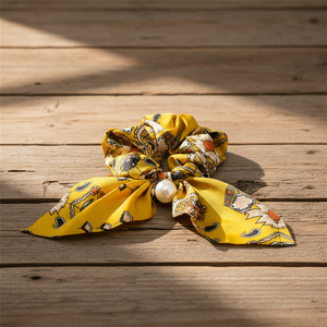 Pendentif perle style européen-américain, anneau volumineux, élastique à cheveux pour femme, nœud, grand nœud, cordon à cheveux, bandeau, bijou, haute élasticité - Product Image 5