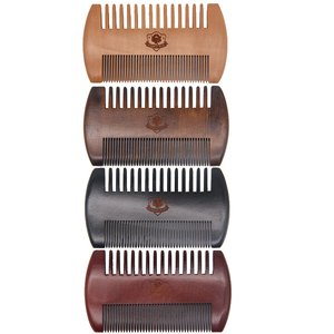 Pettine in Legno di Sandalo a Denti Larghi per Barba e <span class=keywords><strong>Pidocchi</strong></span>, Personalizzabile con Logo OEM, Utilizzabile su Entrambi i Lati, con Confezione - Modello 2025 - Product Image 2