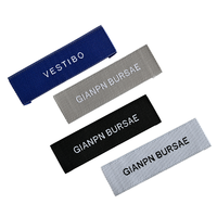 Étiquettes de vêtements personnalisées, lavables, imprimées, avec logo tendance, tissées à la machine, en damassé, pour vêtements