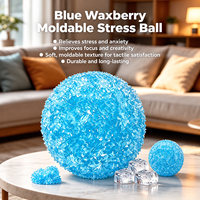 Balle anti-stress texturée et moelleuse pour adultes, jouet sensoriel en gel à mémoire de forme, jouet de fidget pour exercices des mains, balle à presser effet glace