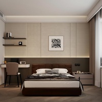 Panneau mural WPC décoratif moderne et imperméable BAIJAX Core Board Classic avec texture bois et design graphique pour usage hôtelier et domestique