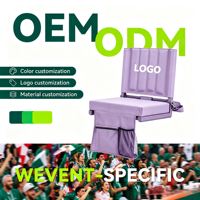 Chaise de stade moderne et portable en tube d'acier pliable avec dossier rembourré pour événements sportifs en plein air, festivals, vente en gros