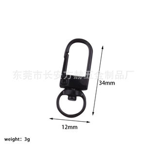 Usine de quincaillerie Dongguan Fanghe, Boucle en alliage de zinc pour chien 3g 34mm, Accessoire de porte-clés, Boucle crevette colorée, Mousqueton en forme de huit - Product Image 5