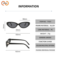 Lunettes de soleil œil de chat TWOOO T1921 pour femmes, monture PC, protection UV400, mode, conduite, extérieur, vente en gros directe d'usine, promotion exceptionnelle