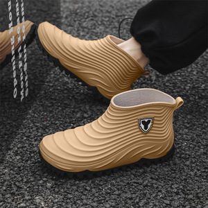 Scarpe <span class=keywords><strong>da</strong></span> <span class=keywords><strong>Pioggia</strong></span> <span class=keywords><strong>da</strong></span> Uomo, Trendy Stivaletti Impermeabili in Gomma, Antiscivolo, <span class=keywords><strong>Stivali</strong></span> <span class=keywords><strong>da</strong></span> <span class=keywords><strong>Pioggia</strong></span> Corti in Gomma per Uomo - Product Image 4