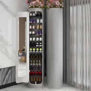 <span class=keywords><strong>Meuble</strong></span> <span class=keywords><strong>à</strong></span> <span class=keywords><strong>Chaussures</strong></span> Rotatif Circulaire Multicouche, Armoire de Rangement Moderne Grande Capacité pour Entrée - Product Image 5