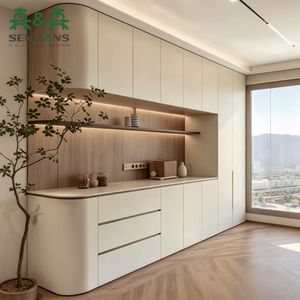 Credenza Minimalista Italiana Personalizzata in Acero Massiccio, 5 Piedi, Design Pieghevole per Appartamenti Moderni di Alta Gamma - Product Image 1