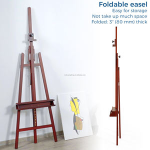 <span class=keywords><strong>Chevalet</strong></span> de <span class=keywords><strong>peintre</strong></span> en noyer réglable en <span class=keywords><strong>bois</strong></span> de hêtre massif, <span class=keywords><strong>chevalet</strong></span> d'atelier pour adultes avec porte-pinceaux, supporte des toiles jusqu'à 48 pouces - Product Image 4