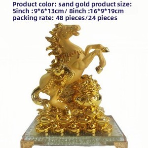 Ornamento ecologico del cavallo della resina per il tesoro della ricchezza della decorazione del cavallo abita per la celebrazione dell'inaugurazione della casa del gabinetto del soggiorno - Product Image 4