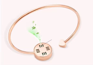 316 acier inoxydable Mini 12mm Bracelet en or Rose évidé parfum huile essentielle Bracelet parfum <span class=keywords><strong>Anti</strong></span> <span class=keywords><strong>moustique</strong></span> - Product Image 5