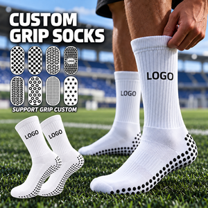 Calcetines de Fútbol Antideslizantes Personalizados, Calcetines Deportivos de Punto Blancos con Agarre - Product Image 1
