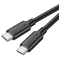 Câble de données USB-C vers USB-C double tête en PVC 10G, charge rapide 60W, conducteur 10 cœurs pour disque dur externe, téléphone, ordinateur, appareil photo