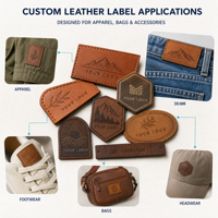 Étiquette en cuir PU personnalisée avec logo de marque en relief 3D, vierge, authentique, thermocollante, pour réparation, pour jean, chapeau