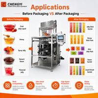 Machine d'emballage entièrement automatique à 10 voies pour sachets de pâte de tomate à scellage 4 côtés, machine de remplissage et de scellage multi-voies pour sachets de sauce liquide