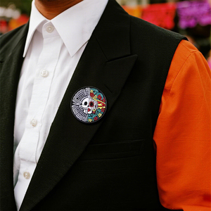 Broches de Esmalte al por Mayor del Día de Muertos, Regalo para el Festival de Carnaval Mexicano, Insignias, Arte Folclórico Nahua, Recuerdo Metálico Personalizado para Desfiles - Product Image 5