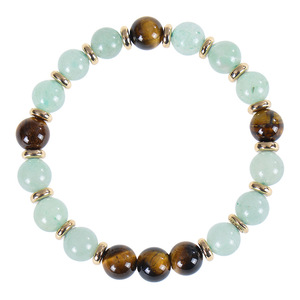 8Mm Groene Aventurijn Tijgeroog Stenen Armband Natuursteen Stretch String Kralen Gezondheid Armband Trekken Carrière Rijkdom Geluk - Product Image 4