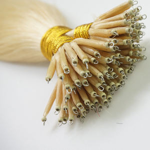 Extensions de cheveux Remy avec micro perles en anneaux nano extensions de cheveux vierges blondes lisses vietnamiennes - Product Image 4