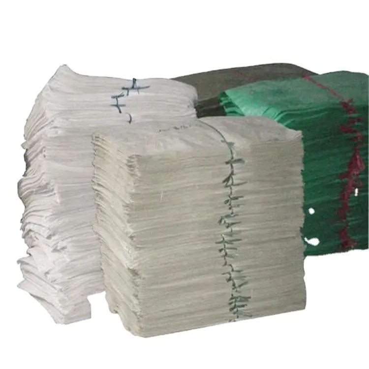 China Hersteller kunden spezifische Polypropylen weiße Plastiktüte Verpackung 25kg 50kg für Reiskorn Ebene