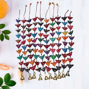 Campanas de Viento de Algodón de la Mejor Calidad con Cuentas y Aves de Peluche, Decoración Colgante para Jardín, Patio, Balcón, Adornos para el Hogar con Diseño de Pollitos y Gallinas de la Prosperidad - Product Image 1
