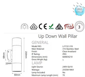 CSLIDO extérieur IP65 étanche en laiton solide lumière de jardin pour Villa Construction urbaine jardin lumière applique murale - Product Image 2