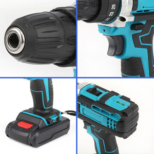 مثقاب طرق لاسلكي 21 فولت بمحرك بفرشاة من OEM، مفك براغي كهربائي لاسلكي متغير السرعة للاستخدام المنزلي بدون مفتاح، يعمل بالليثيوم - Product Image 5